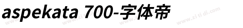 aspekata 700字体转换